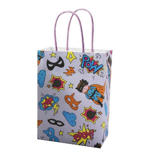 Sacos de Presente em Papel Super-Her&oacute;i - 16x9x22 cm (12 un.)