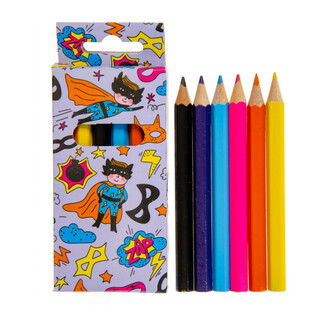 Conjunto de 6 L&aacute;pis de Cor - Super-her&oacute;i (24 un.)