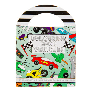 Mini Livros de Colorir de Ve&iacute;culos com Autocolantes (48 un.)