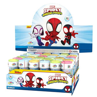 Bolas de Sab&atilde;o Spidey Spiderman Amazing Friends - 60ml - Expositor (36 un.)