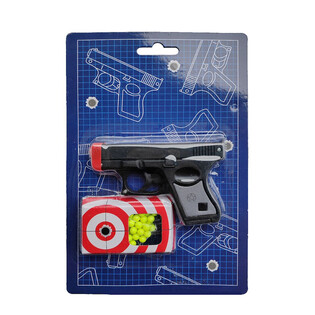 Pistola BB Gun 10,5cm em Cart&atilde;o [Abaixo 0.08J] (6 un.)