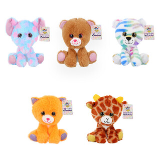 Peluches de animais sentados - 15 cm - Modelos mistos (10 un.)