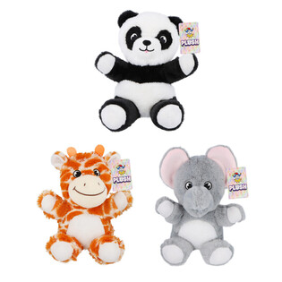 ANIMAIS DA SELVA DE PELUCHE - 19CM - DESIGN MISTO (12 unid.)