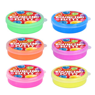 Plasticina Saltitona Bouncing Putty, 10g - Mistura de Cores (6 un.)