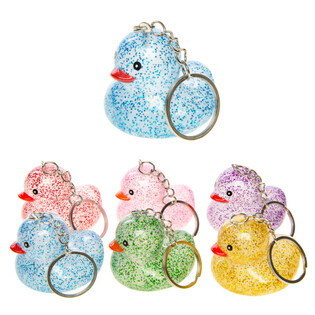Porta-chaves de Patinho com Glitter - Cores Sortidas (12 un.)