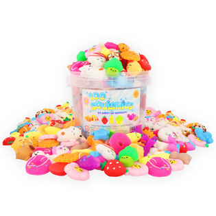 Mix de Figuras Squishy em Balde (100 unidades)