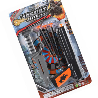 ASSAULT ELITE - Pistola com Dardos de Ventosa e Faca (6 un.)