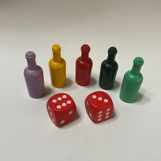 Conjunto Crie o Seu Pr&oacute;prio Jogo de Tabuleiro - 5 Pe&otilde;es + 2 Dados (100 un)