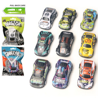 Carros de Corrida de Metal Pull Back em Giftbag (24 unid.)