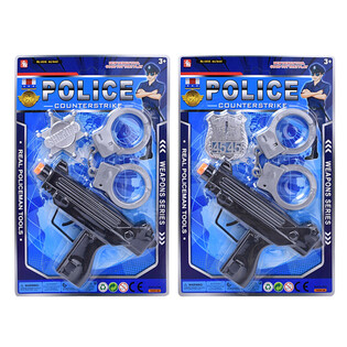Set de Pol&iacute;cia de Brinquedo com Metralhadora, Algemas e Emblema (6 un.)