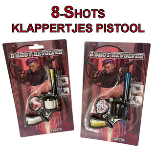 PISTOLA DE FULMINANTES DE 8 TIROS EM CART&Atilde;O (24 un.)