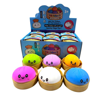 RAGE - Dumplings Squishy Bun GRANDES (8.5 x 8.5 x 4.8 cm) - Brinquedo Fidget Viral 2026 (12 un.)