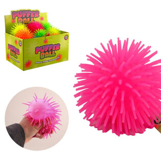 BOLA PUFFER - 9CM - MISTURA DE CORES - EM EXPOSITOR (24 un.)