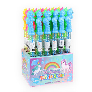 Tubo de Bolhas de Sab&atilde;o Gigante 35 cm - Unic&oacute;rnio em Display (24 un.)