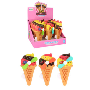 VENTILADOR MANUAL EM FORMA DE GELADO - EM DISPLAY (12 unid.)