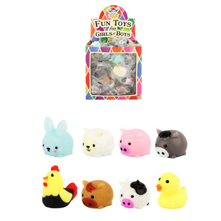SQUISHY PARA TOMBOLA - ANIMAIS DA QUINTA - EM EXPOSITOR (96 un.)