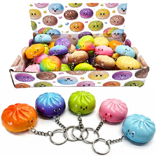 RAGE - PORTA-CHAVES SQUISHY DUMPLINGS - MIX DE CORES - EM EXPOSITOR (24 un.)