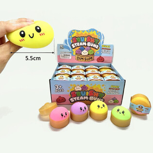 RAGE - Squishy Bun Dumplings PEQUENO (Dim. 5.5 x 5.5 x 3 Cm) - Brinquedo Fidget Viral 2026 (24 un.)