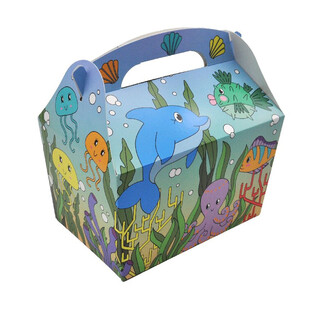 MENUBOX MODELO: ANIMAIS MARINHOS - Dim. 18.5x12x19 CM - FOODBOX - KIDSBOX (24 un.)
