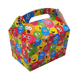 CAIXA DE MENU MODELO: SMILEY - Dim. 18.5x12x19 CM - FOODBOX - KIDSBOX (24 un.)
