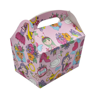 CAIXA DE MENU MODELO: PRINCES - Dim. 18.5x12x19 CM - FOODBOX - KIDSBOX (24 un.)