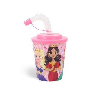 COPO / COPO DE GELADO COM PALHINHA &ndash; PRINCESAS (12 un.)