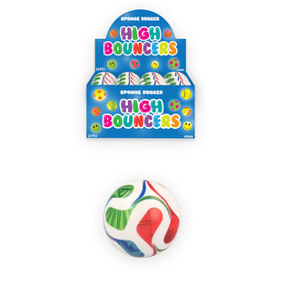 BOLA HIGH BOUNCE FUTEBOL - BOLA SALTITANTE - EM DISPLAY (24 un.)