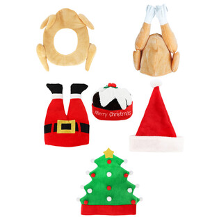 MIX GORROS DE NATAL DIVERTIDOS DELUXE - XMAS CAPS (6 un.)