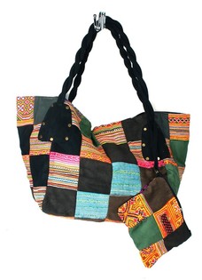 Mala de Patchwork B-FAIR Grande Preta (1 un.)