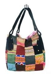 Mala Patchwork Grande B-Fair Preta - Feita &agrave; M&atilde;o (1 un.)
