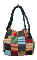 Mala de Patchwork B-Fair Pequena Preta - Artesanal (1 un)