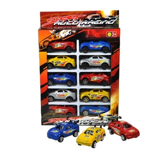 Conjunto de 10 carros de brinquedo em caixa