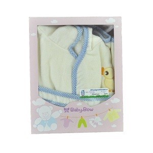 Roup&atilde;o de Banho Infantil BABY BOW Amarelo / Azul