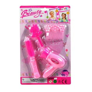 Conjunto de Cabeleireiro para Meninas em Cart&atilde;o (6 pe&ccedil;as)