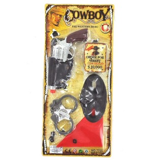 Kit de cowboy em cartela - Modelo 6 (3 pe&ccedil;as)
