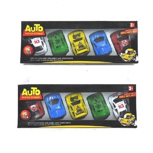 5 Mini Carros Pull-Back em Caixa (3 un.)
