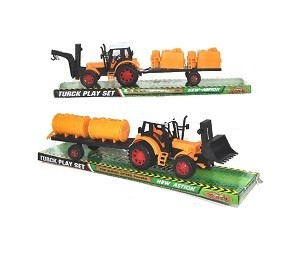 Trator de brincar com reboque em blister (2 pcs.)