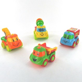 Carros de Constru&ccedil;&atilde;o de Fric&ccedil;&atilde;o Pull Back 8 cm (12 unid.)